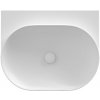 Ravak Yard - Umývadlo, 61x50 cm, bez prepadu, bez otvoru na batériu, matná biela XJX0E060000