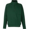 Fruit of the Loom Mikina Classic Zip-Neck Sweat s 1/4 zipem COT-16211454001 S Zelená lahvově