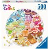 RAVENSBURGER Kulaté puzzle Kruh barev: Barevné dezerty 500 dílků