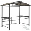 tectake 404881 grilovací pavilón asado 2,4x1,5x2,34m - šedá
