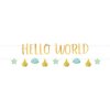 Amscan Banner Hello World - modrý 176,8 x 17,8 cm