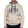 Alpha Industries Foam Print Hoody Jet Streem White pánska mikina Farba: béžová, Veľkosť: 3XL