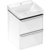 Hansgrohe Xelu Q - Skrinka s umývadlom, 63x48x50 cm, 2 zásuvky, lesklá biela/chróm 54368000