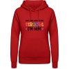 AWDis Hoodie Mikina - Nápis - Let's get one thing Straight - Ohnivá červená - L - Dámske