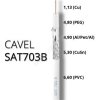 Koaxiálny kábel CAVEL SAT703B, PVC, 6,6mm, biely, 250m balenie