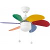 FARO Stropný ventilátor s osvetlením a sťahovacími reťazami Palao Multicolor 81 cm