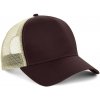 Šiltovka Beechfield Snapback Trucker - hnedá-béžová