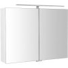 Sapho Riwa - Zrkadlová skrinka s LED osvetlením, 81x70x17 cm, lesklá biela RIW080-0030