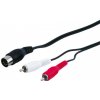 Kábel Cinch 2x audio/DIN audio M/M 1.5m, čierny