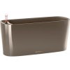 Lechuza Samozavlažovací kvetináč DELTA 20 taupe lesklá, 40 x 15 x 18 cm