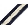 Popruh Tmavo modrý 3,5cm, splietaný