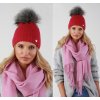 Fashionweek Dámska zimná čiapka s brmbolcom ZIZI-V12 Farba: fuchsia