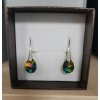 Náušnice Swarovski elements mini hruška 10 mm zelené Vitrail Medium