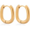Troli Slušivé pozlátené oválne náušnice VBE0147G