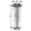 UFI VZDUCHOVÝ FILTER DOBLO 1.9JTD 01- UFI