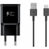 Samsung 15W Cestovní nabíječka + USB-C Datový Kabel Black (OOB Bulk) EP-TA200EBE + EP-DR140ABE