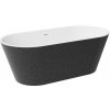 Besco DEEVA GLAM Grafitová voľne stojaca akrylátová vaňa s prepadom 170 x 80 cm, #WWA-170DGGC