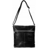 KIARA dámska crossbody koženková kabelka Čierna