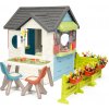 Domček s reštauráciou a obchodom so stolom Chef House Life Smoby rozšíriteľný so záhradkami