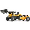Falk šliapací traktor SUPER LOADER 2025AM s nakladačom a prívesom - žltý
