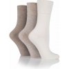 Iomi Gentle Grip dámske diabetik ponožky 3 páry voľný lem bez gumičiek NATURAL