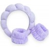IDC Institute Kozmetická sada čelenky s náramkami - Skincare Headband and Wristband - 1 ks Farba: Fialová