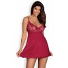 Erotická košieľka Rosalyne babydoll - OBSESSIVE Červená S/M