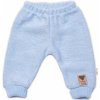 Baby Nellys Pletené dojčenské nohavice Hand Made modré