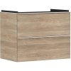 HANSGROHE Xelu Q závesná skrinka pod umývadlo, 2 zásuvky, 780 x 475 x 605 mm, prírodný dub, rukoväť matná biela, 54029700