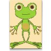 Vymalujsisam.sk Diamantovanie podľa čísiel - Veselá žabička Veľkosť: 20x30cm, Rám: Na plastovej doske, Diamanty: Hranaté
