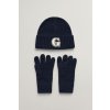 SET ČAPICA A RUKAVICE GANT G BADGE BEANIE & GLOVES GIFT SET MARINE