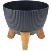 VERDENIA Kvetináč NOSTALGIA 19 cm antracitový