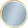 Venti Orion Gold zrkadlo 80x80 cm okrúhly s osvetlením s vyhrievacou podložkou zlatá 5905951180311