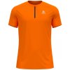 Pánske tričko Odlo, AXALP TRAIL T-SHIRT CREW NECK S/S 1/2 ZIP oranžová XL