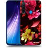 Picasee silikónový čierny obal pre Xiaomi Redmi Note 8 - Dark Peonny