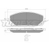 Sada brzdových platničiek kotúčovej brzdy TOMEX Brakes 1880
