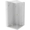 Mexen Lunar-F Duo, skladací sprchový kút 100 x 100 cm, 8mm číre sklo, oceľový profil, 836-100L-100P-97-00