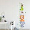 INSPIO Nálepka Zelený samolepiaci meter do detskej izby 45x188 zvieratá, detský meter zelená, plnofarebný motív