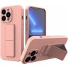 MG Kickstand silikónový kryt na iPhone 13, ružový