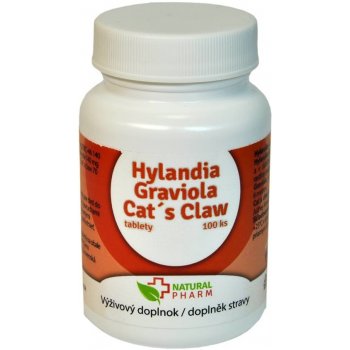 Natural Pharm Hylandia + Graviola + Cat´s claw tabliety 100 ks