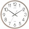 RUŽOVÉ ZLATO PREHĽADNÉ OKRÚHLE TICHÉ ELEGANTNÉ NÁSTENNÉ HODINY JVD HX8016.2