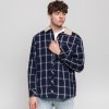 Urban Classics Sherpa Lined Shirt jacket navy wht