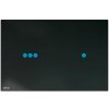 Bezdotykové ovládacie tlačidlo ALCA pre WC moduly Slim s podsvietením, čierne sklo NIGHT LIGHT-3-SLIM