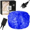 SPRINGOS LED svetelná hadica - 10m, 240LED, 8 funkcií, IP44, modrá