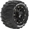 Louise RC MT-CYCLONE SOFT 1/10 1/2 offset 12 mm hex Čierne ráfiky so zámkom na pätky