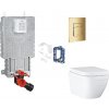 Grohe Uniset - Set predstenovej inštalácie, klozetu, dosky SoftClose, tlačidla Skate Cosmopolitan a súpravy na vhadzovanie tabliet, Triple Vortex, Cool Sunrise SANI15BB4125