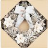 Veniec MagicHome Vianoce, závesný, prírodný, s mašľou, 30 cm