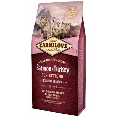 Carnilove Cat Grain Free Salmon & Turkey Kittens Healthy Growth 6 kg