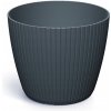 Kvetináč plast sivý Prosperplast 13,8 cm x 13,8 x 11,5 cm
