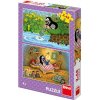 Dino Puzzle Krtko a Perla, 2x48 dielikov